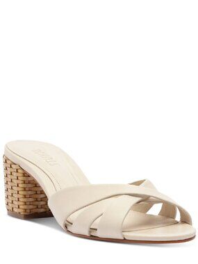 NWT Schutz Women's Keefa Straw Heel Sandals